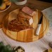 Разделочная деревянная доска круглая 30 см для подачи нарезки ясень C11W300