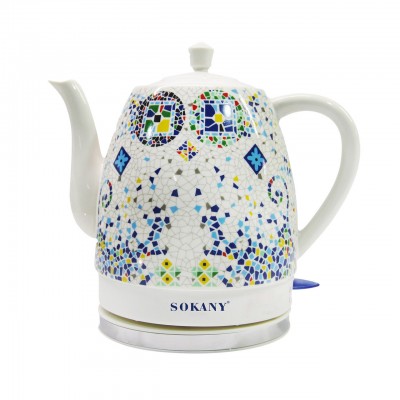Электрический чайник Sokany SK-09008  1,5 литра  бесшумный Белый