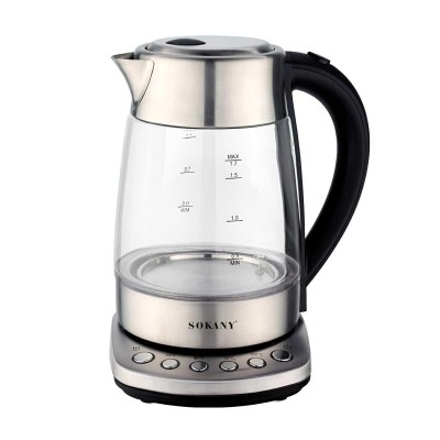 Электрочайник  Sokany SK-09003  с подсветкой 1,7 л прозрачный