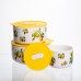 Контейнеры для еды фарфоровые Lemon 9,5/13/15 см Yiwu TS-3P-1