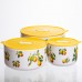 Контейнеры для еды фарфоровые Lemon 9,5/13/15 см Yiwu TS-3P-1 Контейнеры для еды фарфоровые Lemon 9,5/13/15 см Yiwu TS-3P-1
