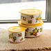 Контейнеры для еды фарфоровые Lemon 9,5/13/15 см Yiwu TS-3P-1