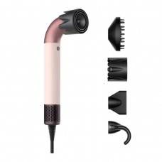 Фен стайлер Super Hairdryer мультистайлер 1600 Вт прибор для волос с холодным горячим воздухом 4 насадки Розовый HP-3P