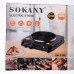 Настольная электрическая плита SOKANY SK-5109 на одну конфорку 1000Вт Черная