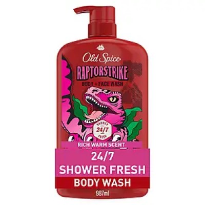 Гель для душа Old Spice RaptorStrike Body Wash для мужчин, свежий древесно-цитрусовый аромат, 987 мл (США)