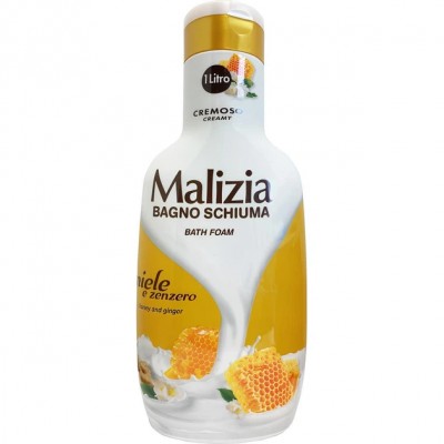 Гель-пена для душа и ванны масло Мед и Имбирь Malizia miele e zenzero 1000 мл