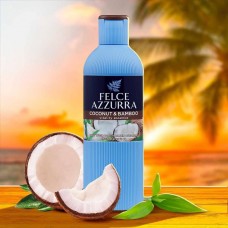 Гель для душа Felce Azzurra Coconut & Bamboo – Тропическая свежесть и мягкость, Гель для душа с кокосом и бамбуком, 650 мл