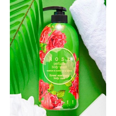 Парфюмерный гель для душа с розой - Jigott Rose Perfume Body Wash, 750 мл