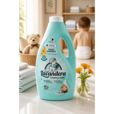 Гель для стирки детского белья Lavandera Sensitive, 2.49 л 83 стирки