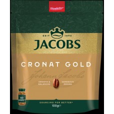 Кофе растворимый Jacobs Cronat Gold 100 г – натуральный сублимированный кофе, мягкий вкус и аромат