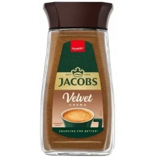 Кофе растворимый Jacobs Velvet Crema 100 г – сублимированный кофе с мягким бархатистым вкусом и ароматом
