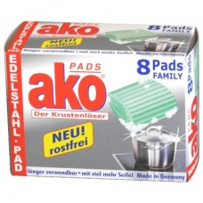 Губки для чищення з нержавійки Ako Pads Familly 8 шт.