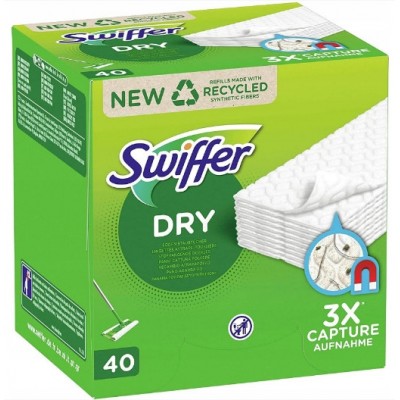 Салфетки сухие антистатические Swiffer Dry Mop 40 шт. 21X26 CM