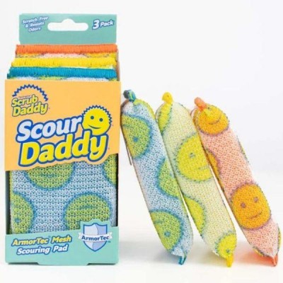 Универсальная губка для чистки Scrub Daddy (Scour Daddy), Scrub Daddy (Scour Daddy) — универсальная чистящая губка, 3 шт