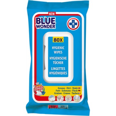 Салфетки влажные Blue Wonder для уборки 80 штук