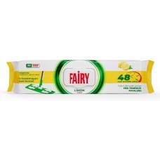 Влажные салфетки FAIRY для мытья полов «Лимон» 50 шт. быстрая очистка и свежий цитрусовый аромат Влажные салфетки FAIRY для мытья полов «Лимон» 50 шт. быстрая очистка и свежий цитрусовый аромат
