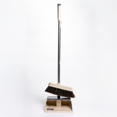 Комплект для уборки веник с совком, бежевый Household Cleaning Products HP-35015-10BE