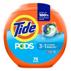 Капсулы для стирки Tide Pods Clean Breeze — 76 капсул для свежести и яркости твоих вещей