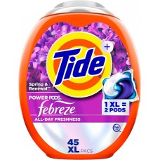 Капсулы для стирки Tide POWER PODS Febreze Odor Eliminators + Lasting Freshness Spring & Renewal 45 шт, 4 в 1, против пятен Капсулы для стирки Tide POWER PODS Febreze Odor Eliminators + Lasting Freshness Spring & Renewal 45 шт, 4 в 1, против пятен