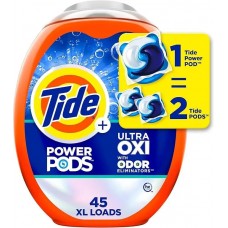 Капсулы для стирки Tide Ultra OXI Power PODS с устранителями запаха 45 шт