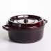Кокотница чугунная эмалированная 6,5 л, бургунди Yiwu HP-FLG-12 burgundy