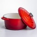 Кастрюля чугунная эмалированная 5 л, красный Yiwu HP-FLG-2 RED