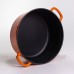 Кокотница чугунная эмалированная 6 л, оранжевый Yiwu HP-FLG-6 ORANGE
