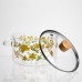 Кастрюля из боросиликатного стекла 1.8 л Wildflowers с крышкой Yiwu HP-GP-38