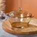 Супница с крышкой стеклянная Ø 15.5 см бульонница 1 л для горячих блюд HP-YH-5