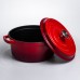 Кокотница чугунная эмалированная 4,5 л, красный Yiwu HP-FLG-4 RED