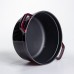 Кокотница чугунная эмалированная 4,5 л, бургунди Yiwu HP-FLG-11 burgundy