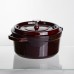 Кокотница чугунная эмалированная 2,5 л, бургунди Yiwu HP-FLG-9 burgundy