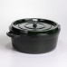 Кокотница чугунная эмалированная 7,5 л, малахит Yiwu HP-FLG-14 green