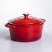 Кастрюля чугунная эмалированная 5 л, красный Yiwu HP-FLG-2 RED