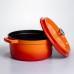 Кокотница чугунная эмалированная 4,5 л, оранжевый Yiwu HP-FLG-4 ORANGE