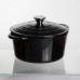 Кастрюля чугунная эмалированная 4 л, черный Yiwu HP-FLG-1 BLACK