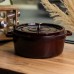 Кокотница чугунная эмалированная 7,5 л, бургунди Yiwu HP-FLG-14 burgundy