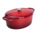 Гусятница чугунная эмалированная 6 л, красный Yiwu HP-FLG-17 RED
