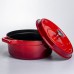 Кокотница чугунная эмалированная 5,5 л, красный Yiwu HP-FLG-5 RED