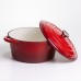 Кастрюля чугунная эмалированная 6,5 л, красный Yiwu HP-FLG-3 RED