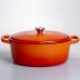 Гусятница чугунная эмалированная 6 л, оранжевый Yiwu HP-FLG-17 ORANGE Гусятница чугунная эмалированная 6 л, оранжевый Yiwu HP-FLG-17 ORANGE