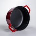 Кокотница чугунная эмалированная 5,5 л, красный Yiwu HP-FLG-5 RED