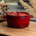 Кокотница чугунная эмалированная 6 л, красный Yiwu HP-FLG-6 RED