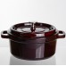 Кокотница чугунная эмалированная 2,5 л, бургунди Yiwu HP-FLG-9 burgundy