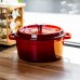 Кокотница чугунная эмалированная 4,5 л, красный Yiwu HP-FLG-4 RED