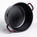 Кокотница чугунная эмалированная 6 л, бургунди Yiwu HP-FLG-13 burgundy