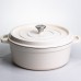 Кокотница чугунная эмалированная 7,5 л, бежевый Yiwu HP-FLG-7 WHITE Кокотница чугунная эмалированная 7,5 л, бежевый Yiwu HP-FLG-7 WHITE