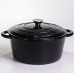 Кастрюля чугунная эмалированная 6,5 л, черный Yiwu HP-FLG-3 BLACK