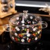 Кастрюля стеклянная Cherry 1,8 л с металлическим медвежонком на крышке Yiwu HP-GP-32
