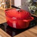 Гусятница чугунная эмалированная 6 л, красный Yiwu HP-FLG-17 RED